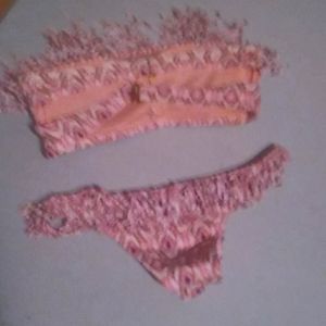 Pink bandu swimsuit Victoria's secret